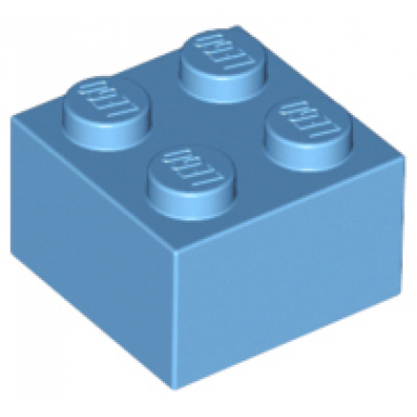 medium blue brick 2 x 2