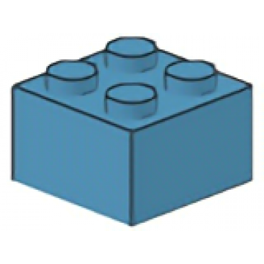 medium blue magnet brick 2 x 2