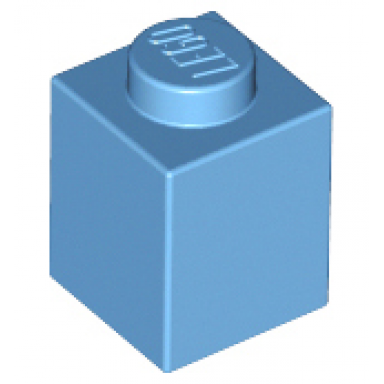 medium blue brick 1 x 1