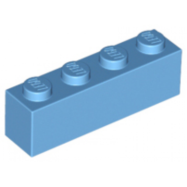 medium blue brick 1 x 4