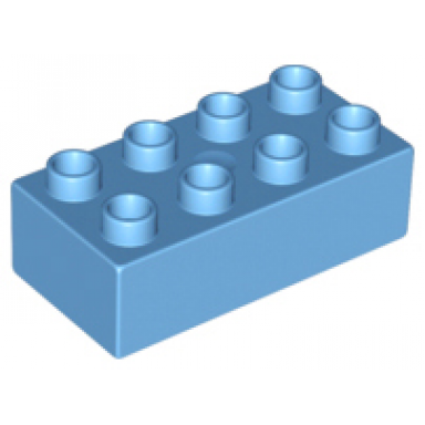 medium blue duplo brick 2 x 4
