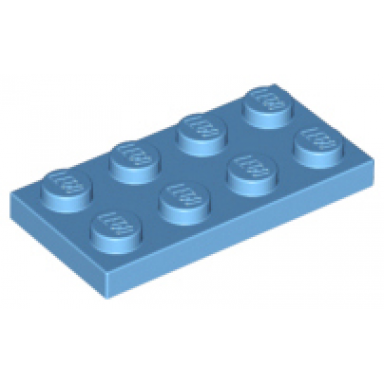 medium blue plate 2 x 4