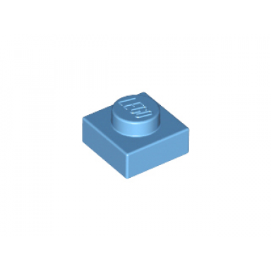 medium blue plate 1 x 1
