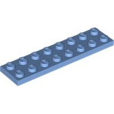 medium blue plate 2 x 8