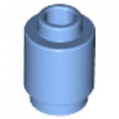 medium blue brick round 1 x 1