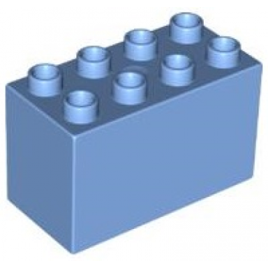 medium blue duplo brick 2 x 4 x 2