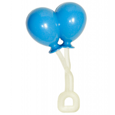 medium blue duplo utensil balloons with frosted trans-clear handle