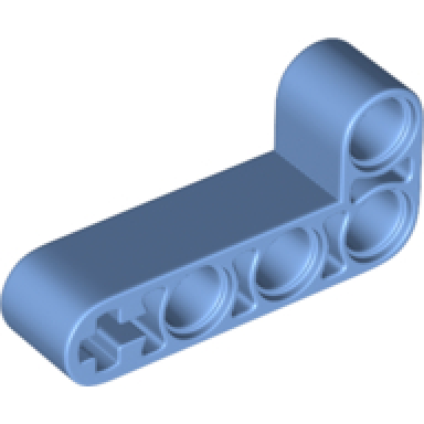 medium blue technic liftarm modified bent thick l-shape 2 x 4