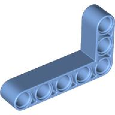 medium blue technic liftarm modified bent thick l-shape 3 x 5