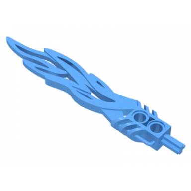 medium blue bionicle weapon toa flame sword 2 x 12 with 2 pin holes