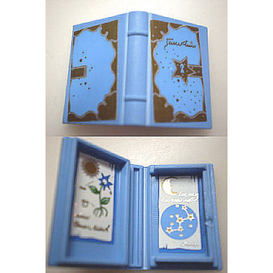 medium blue minifigure utensil book 2 x 3 with lock and star pattern stickers - set 5825