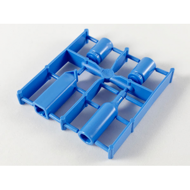medium blue scala accessories - complete sprue - table containers wine milk 2 jars