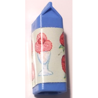 medium blue scala accessories carton milk label with strawberries and ice cream sundae pattern sticker - set 3116