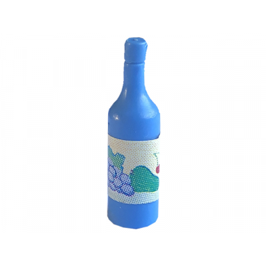 medium blue scala accessories bottle wine with label with grapes and cherries pattern sticker - set 3243