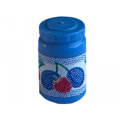 medium blue scala accessories jar jam jelly with strawberry plums and cherries on label pattern sticker - sets 3115 3243