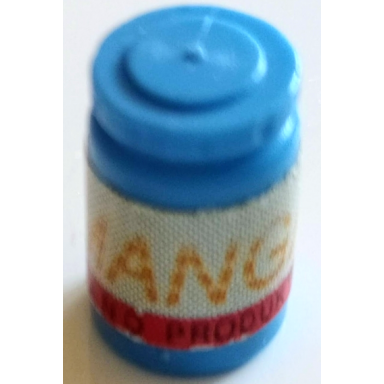 medium blue scala accessories jar jam jelly with mangajo sano produkto and red stripe pattern sticker - set 3148