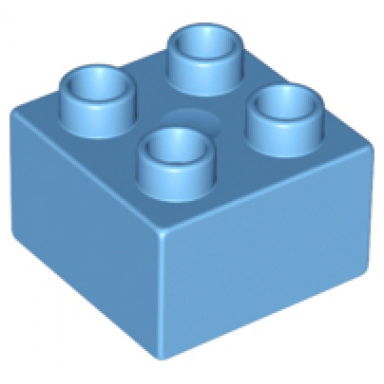 medium blue duplo brick 2 x 2