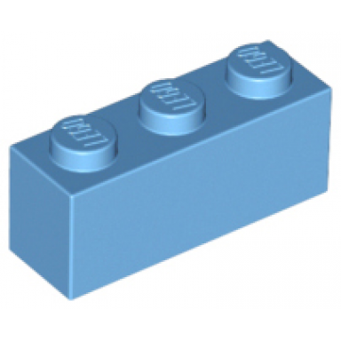 medium blue brick 1 x 3