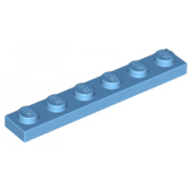 medium blue plate 1 x 6