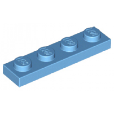 medium blue plate 1 x 4
