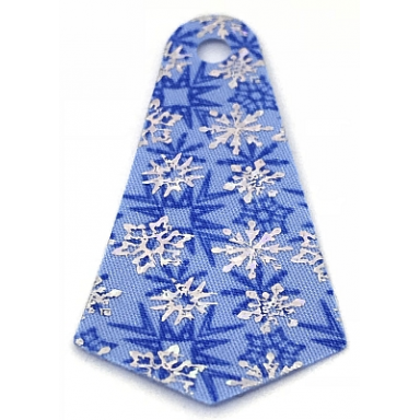 medium blue mini doll cape cloth friends long narrow with small top hole and silver snowflakes pattern