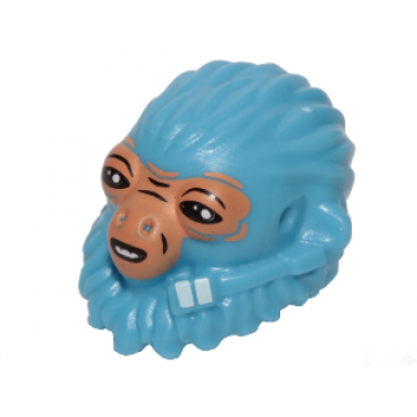medium blue minifigure head modified sw ardennian with nougat face pattern rio durant