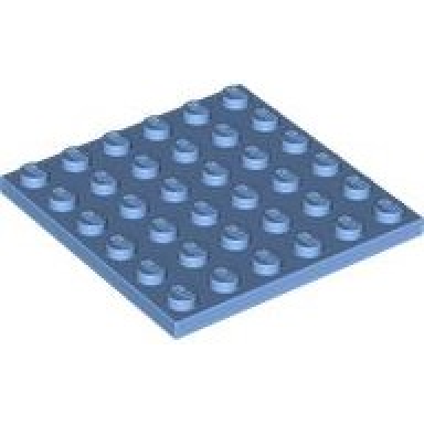 medium blue plate 6 x 6