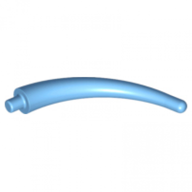 medium blue dinosaur tail end section horn