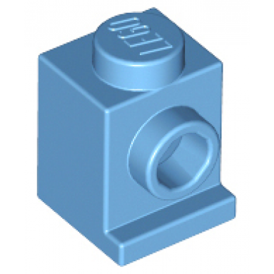 medium blue brick modified 1 x 1 with headlight