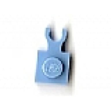medium blue plate modified 1 x 1 with u clip thin vertical grip