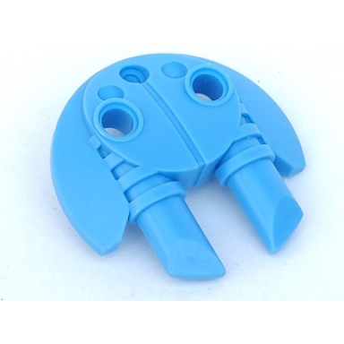 medium blue bionicle weapon 5 x 5 shield with dual round prongs