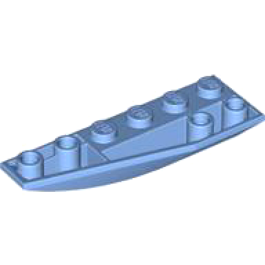 medium blue wedge 6 x 2 inverted left