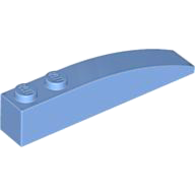 medium blue slope curved 6 x 1