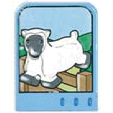 story builder farmyard fun card with sheep jumping fence pattern