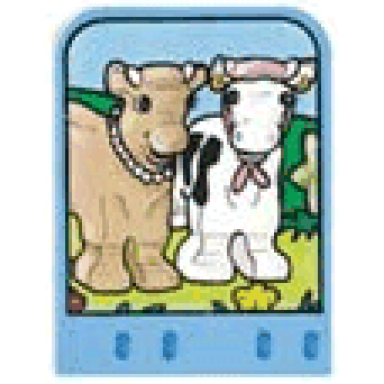 story builder farmyard fun card with cows pattern