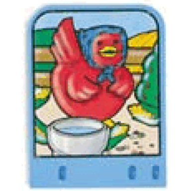 story builder farmyard fun card with hen bucket of water and corn pattern