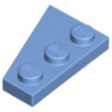 medium blue wedge plate 3 x 2 right