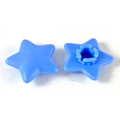 medium blue clikits icon star 2 x 2 small with pin frosted solid and transparent colors