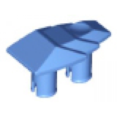 medium blue vehicle fairing 1 x 2 stepped with two pins