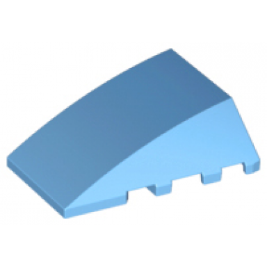 medium blue wedge 4 x 4 triple curved no studs