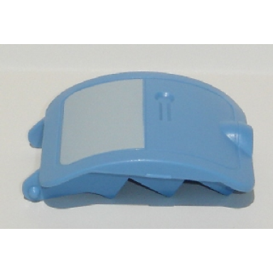 medium blue duplo airplane large cabin door with stairs and light bluish gray panel pattern