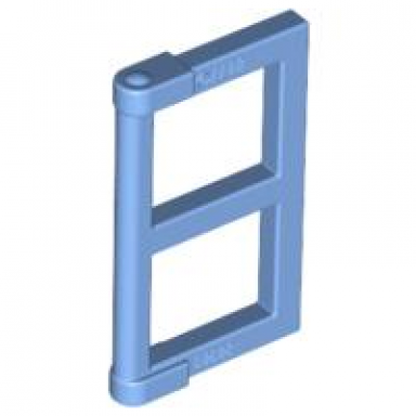 medium blue pane for window 1 x 2 x 3 with thick corner tabs