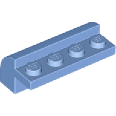 medium blue slope curved 2 x 4 x 1 1 3 with 4 recessed studs