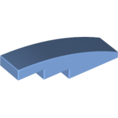 medium blue slope curved 4 x 1