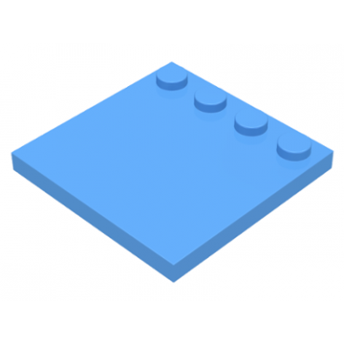 medium blue tile modified 4 x 4 with studs on edge