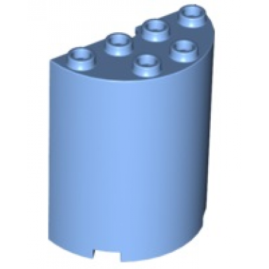 medium blue cylinder half 2 x 4 x 4