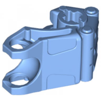 medium blue bionicle fist with axle hole - 3 fingers