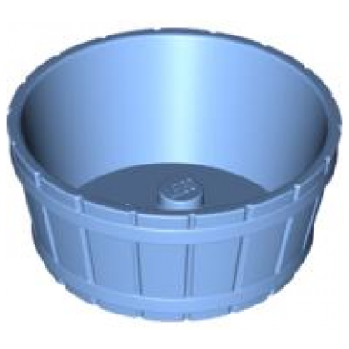 medium blue container barrel half large with axle hole