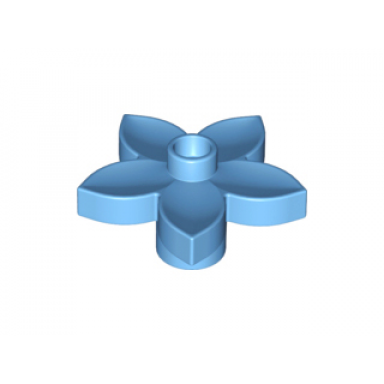 medium blue duplo plant flower with stud