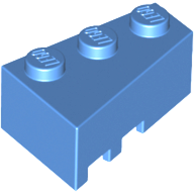 medium blue wedge 3 x 2 right